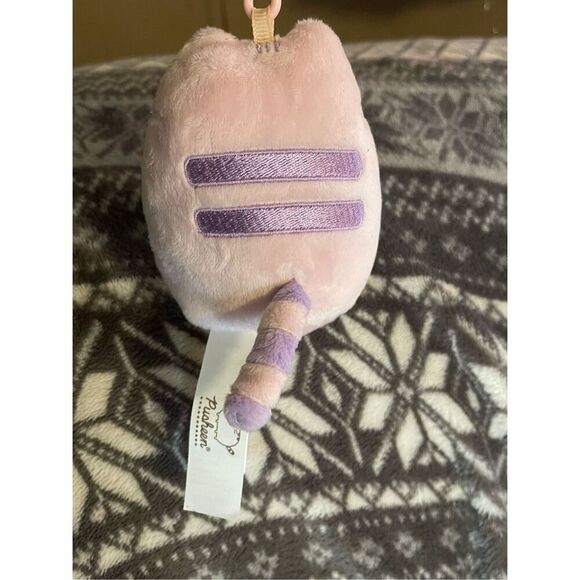 Pusheen Clip Ice Cream Cone Plush Pink and Purple Kitty Cat Backpack - Picture 3 of 3